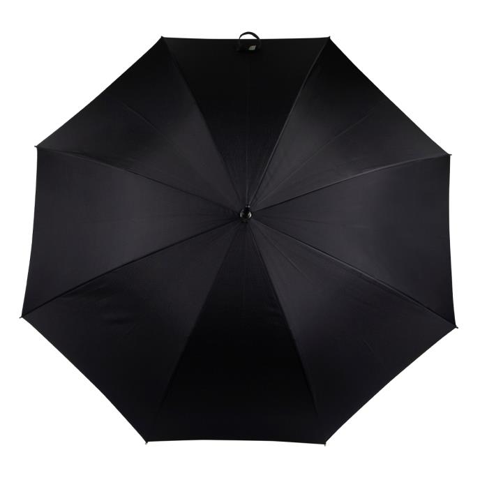 Auto Walker Wood Crook Plain Black Umbrella  Extra Image 1